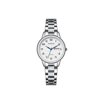 SUNMATE Mechanical Movement Steel Strap Chinese Watches Women's Watch White Dial