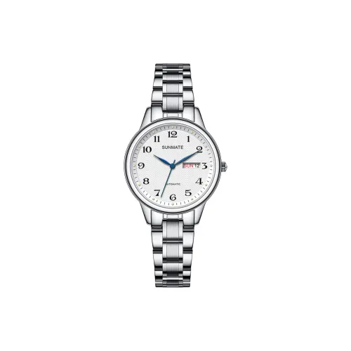 SUNMATE Mechanical Movement Steel Strap Chinese Watches Women's Watch White Dial