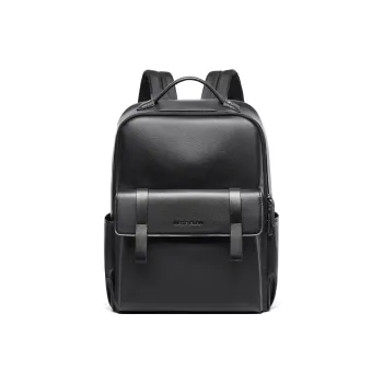 MOYYI PVC Laptop Backpack Large Size Unisex Black