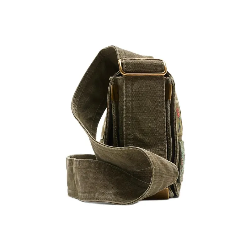 Burberry Trench Cotton Crossbody Bag, Shoulder Bag Men's Army Green-1