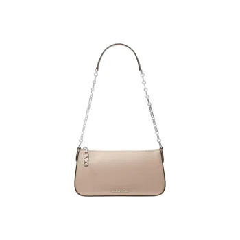 MICHAEL KORS Empire Leather Shoulder Bag Medium Size Women's Light Sand
