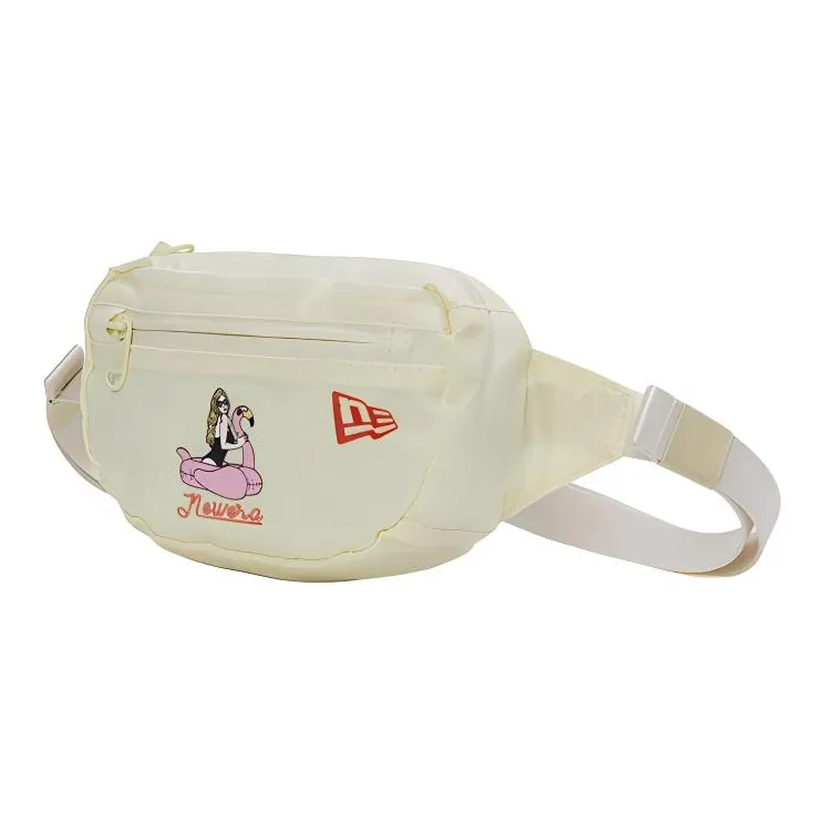New Era Cotton Shoulder Bag, Crossbody Bag, Fanny Pack Trumpets Unisex Beige-1