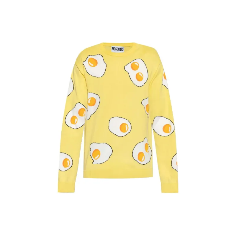 MOSCHINO Logo Intarsia Crewneck Jumper-0