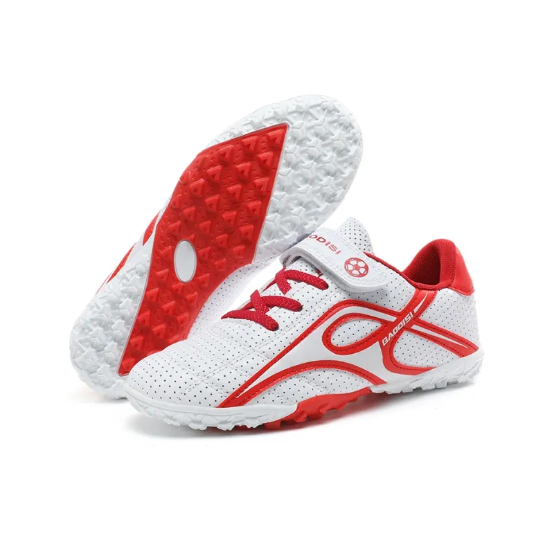 QIUTEXIONG Soccer Shoes Unisex Low Top White/Gold/Red/Green/Black-9