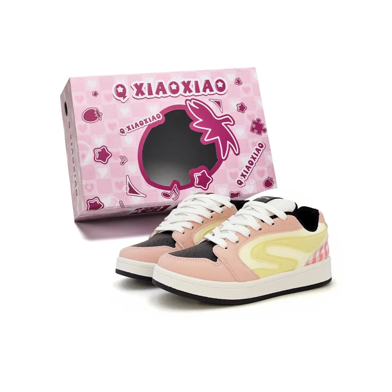 Circle Small Coverage  Abrasion Resistant Lightweight Low Top Skateboard Shoes Women's-4