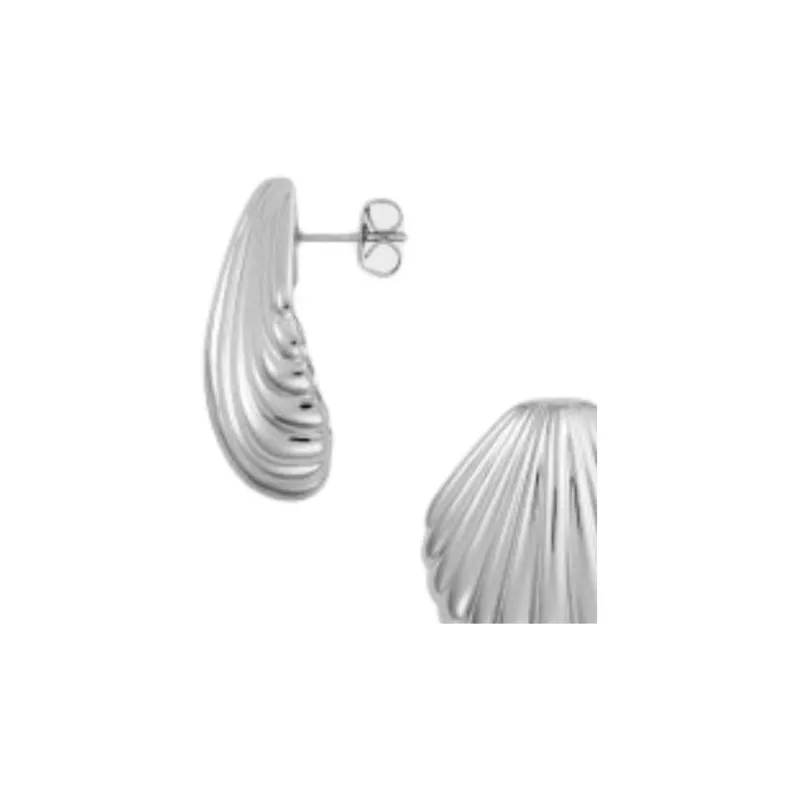 ANNI LU Brass Sterling Silver 18K Gold Earrings Unisex Silver-1