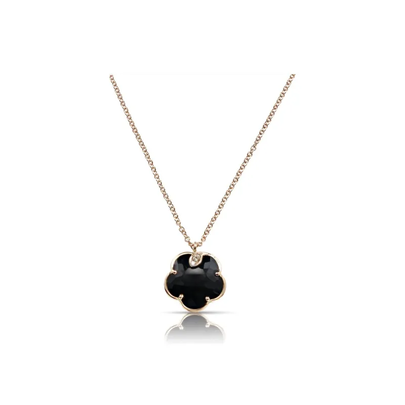 Pasquale Bruni 18kt Rose Gold Petit Joli Onyx And Diamond Necklace-1