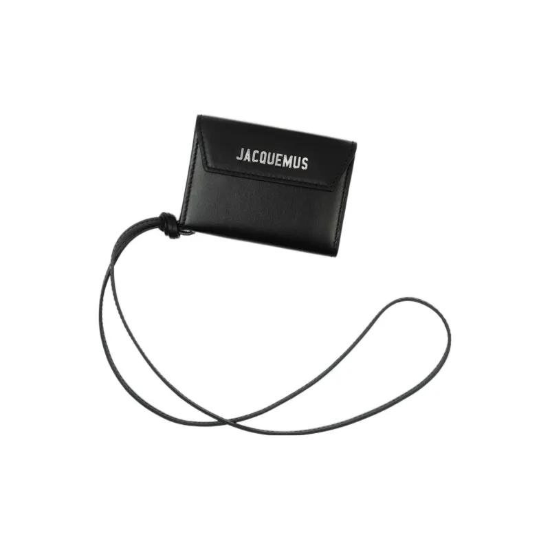 Jacquemus Leather Wallet Unisex Black-0