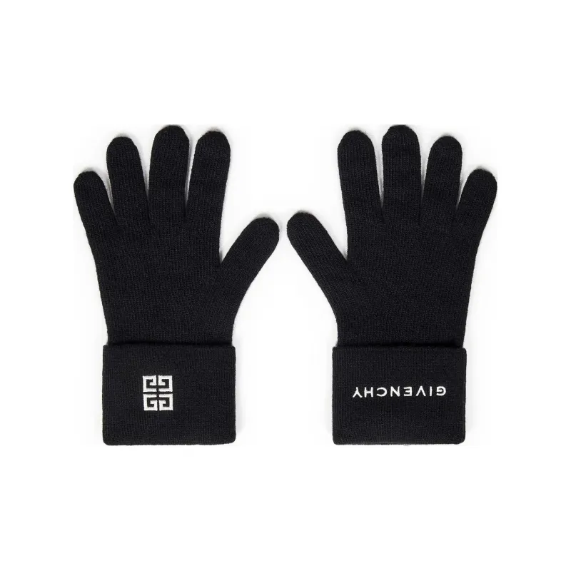 Givenchy Knit Gloves Men Black-1