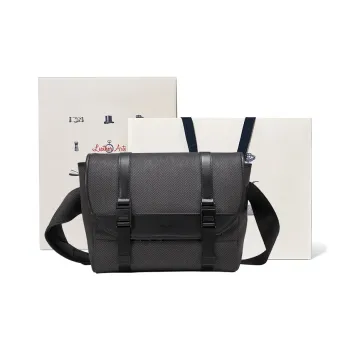 BVP Cow Leather Messenger Bag, Shoulder Bag Unisex Black