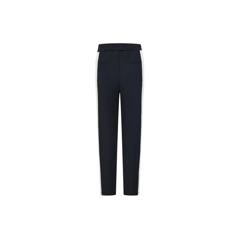 Biyin Leufen Casual Pants Women's Navy Blue-1
