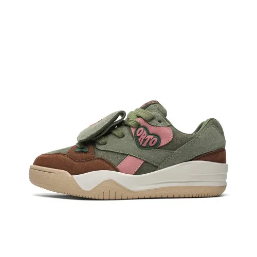 MODENGPAN Breathable Low Top Skateboard Shoes Unisex Pink Green