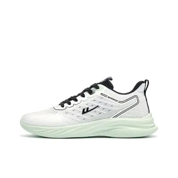 Warrior Anti Slip And Wear Resistant Breathable Low Top Casual Running Shoes Men's White Green