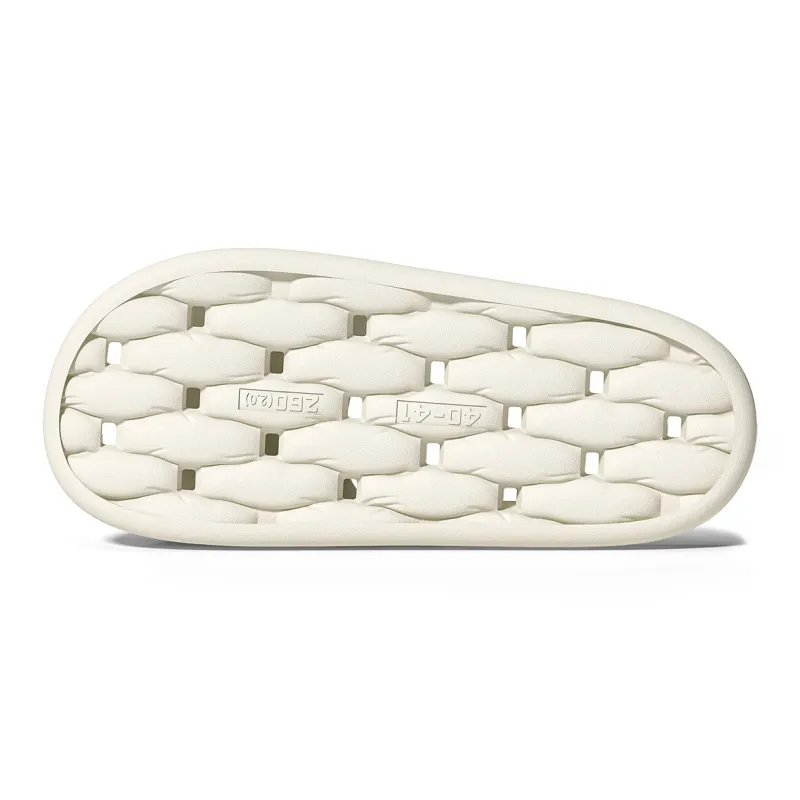 Soft Solid Color Cut Out Quick Dry Bathroom Slippers, Summer Home Quiet Geometric Couple Slippers, Plus Size, Unisex-3
