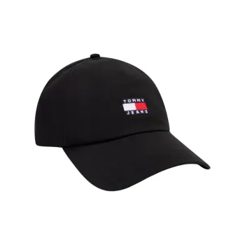 Tommy Hilfiger Cotton Baseball Caps Men's Black