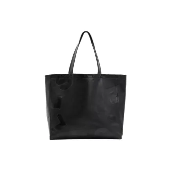ALLSAINTS Sheepskin Tote Bag Shopping Bag Shoulder Bags Men's Black