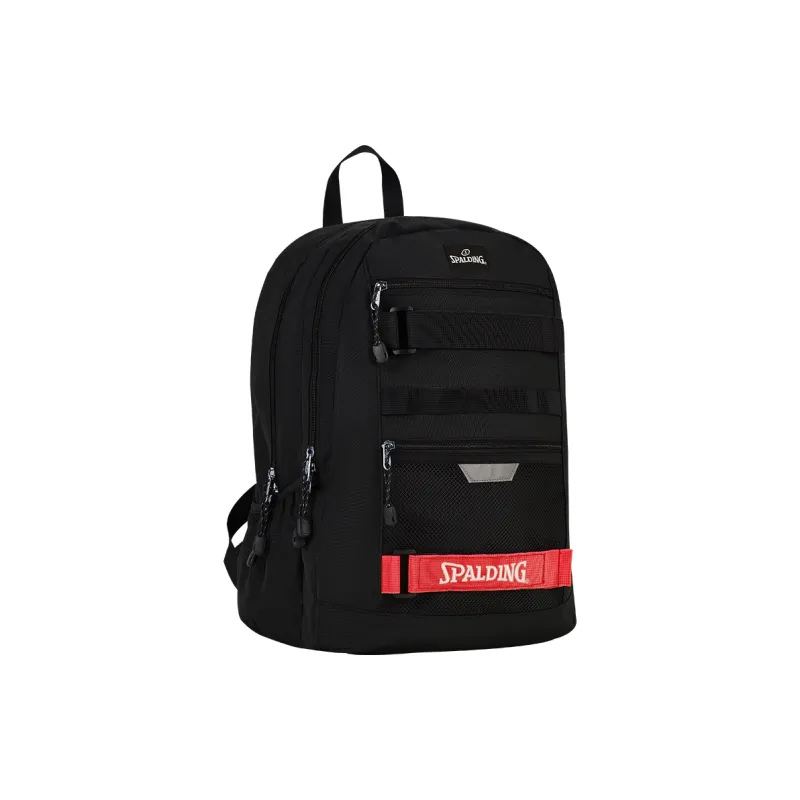 SPALDING Polyester Backpack Unisex Black Red-1