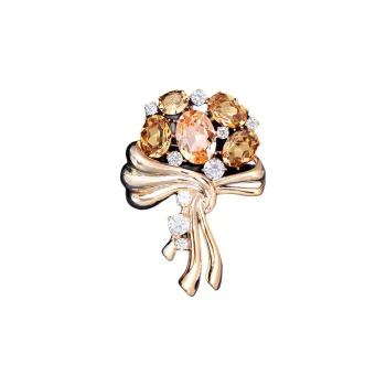 VIOLET Copper Alloy Brooches Unisex