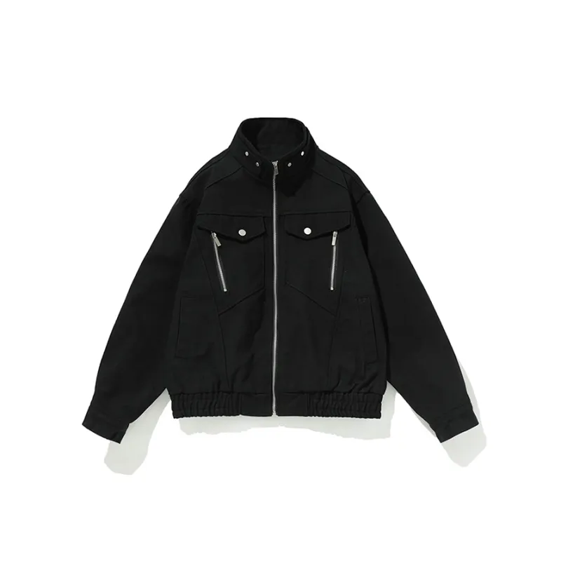 Urban Techwear Solid Color Loose Fit Casual Long Sleeved Jackets & Coats Unisex-0