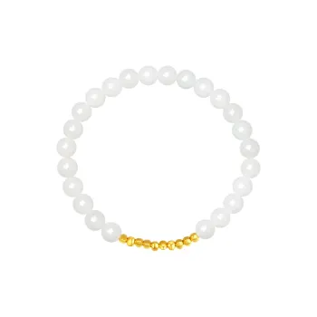 CHOW TAI SENG Hetian Jade Bracelet, Versatile Advanced Touch Sensitive Gemstone Jewelry White Jade Women's