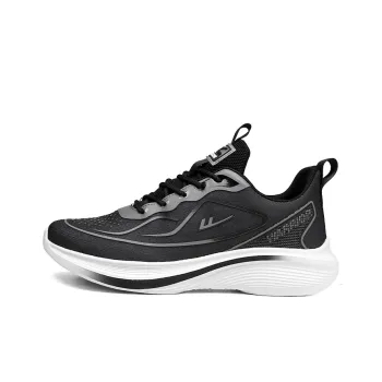 Warrior Lightweight Cushioning Breathable Low Top Running Shoes Men's Black