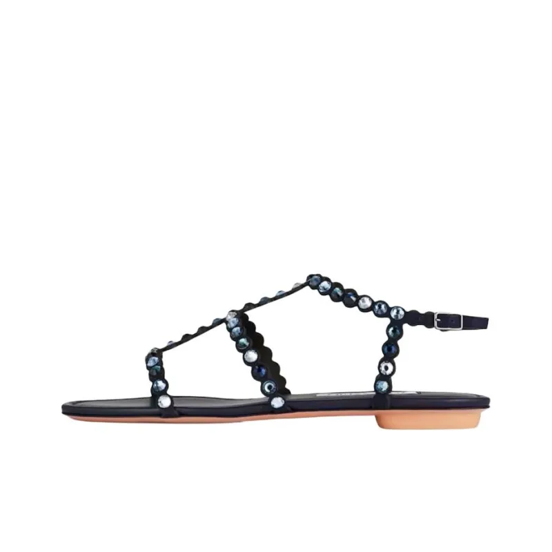 AQUAZZURA Tequila Roman Sandals Women's Blue-0