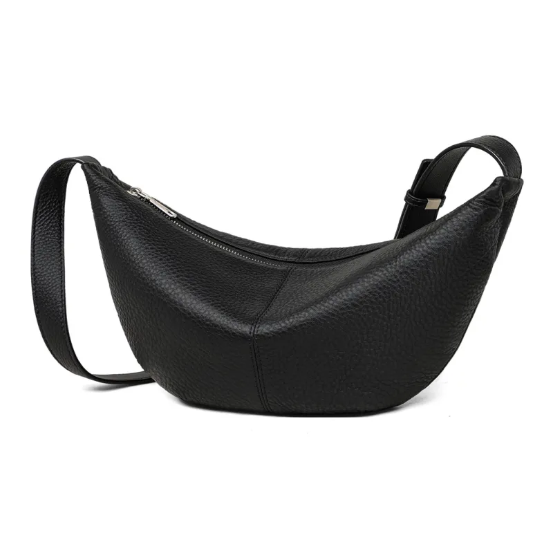 MILLIE'S Cow Leather Armpit Shoulder Dumpling Bag Crossbody Bag Regular Women's Black/Coffee-2