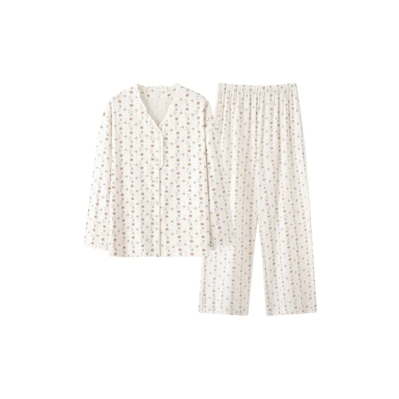 WANANNI Pajama Set Women's White-0