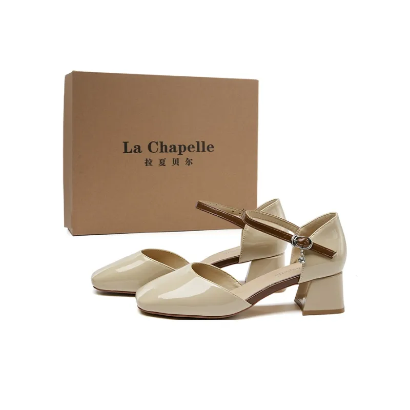 La Chapelle Chunky Heel High Heels 5cm Women's-6
