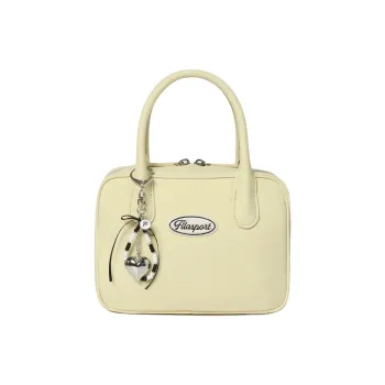 FILA Polyester Tote Bag Shopping Bag Handbag Women's Yellow