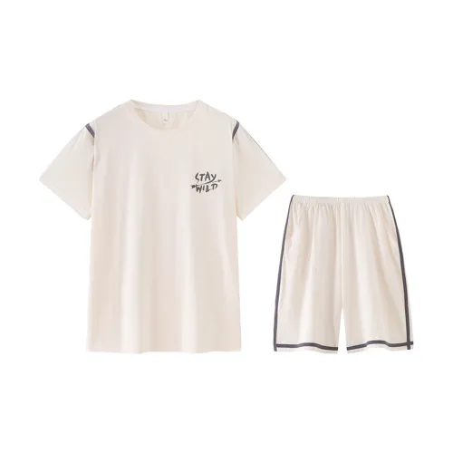 Good Fortune Pajama Set Men's Ecru