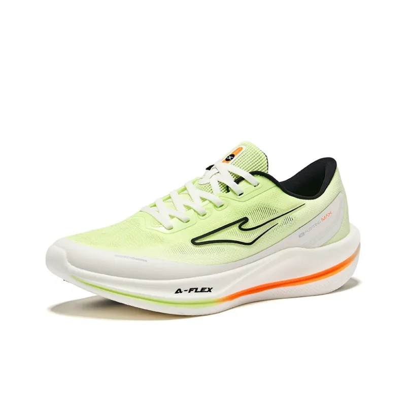 Erke Rebound Lightweight Breathable Low-Top Training Running Shoes Men's Fluorescent Bud Green Microcrystal White-2