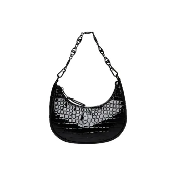 STEVE MADDEN PU Leather Portable Crossbody Bag Shoulder Bag Medium Size Women's Black
