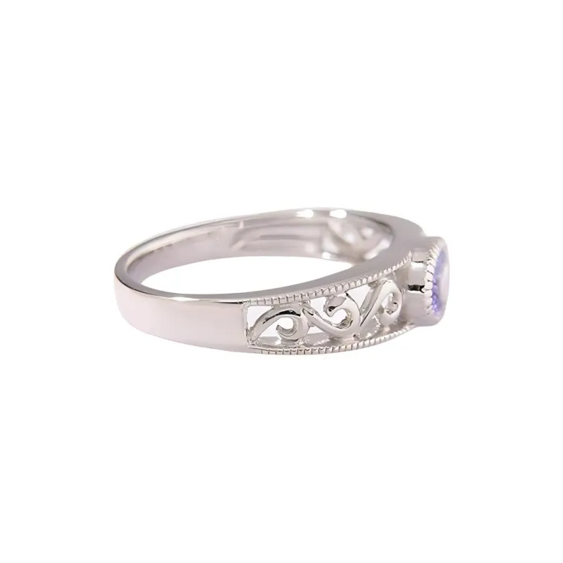 TATEOSSIAN 18K White Gold With Tanzanite Rings Women's Silver-2