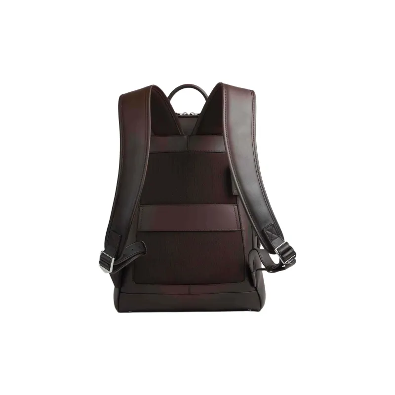 Santoni Logo Embossed Two Way Zipped Backpack-1