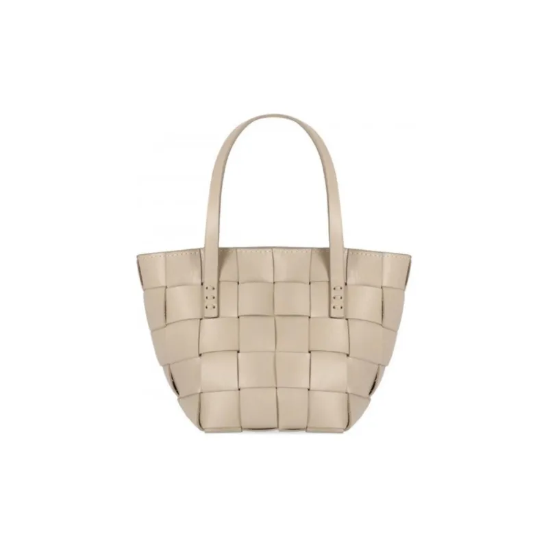 Dragon Diffusion Leather One Shoulder Handbag Women's Gray Beige-0