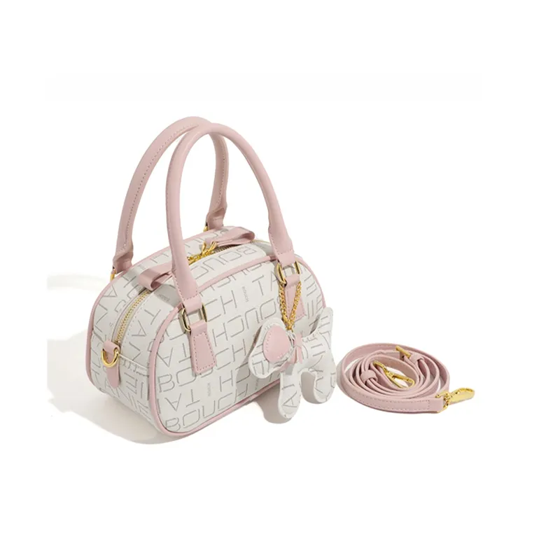 BOBDOG PU Handbags Crossbody Bags Small Size Women's Pink/Coffee-3