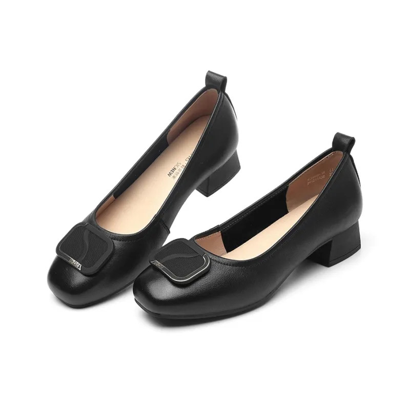 Cigna Chunky Heel High Heels 3.3CM Women's-1