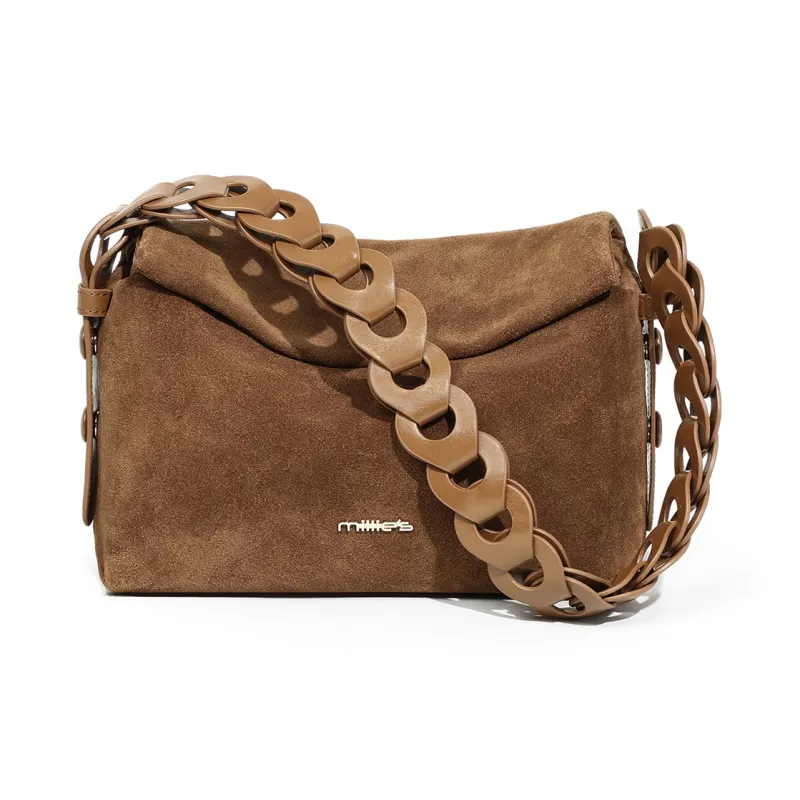 MILLIE'S Cow Leather Underarm Crossbody Bag, Shoulder Bag Regular Women's Brown-1