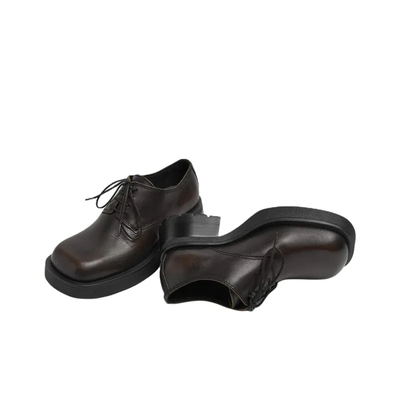 MIISTA Chunky Heel High Heels 5cm Women's Black-3