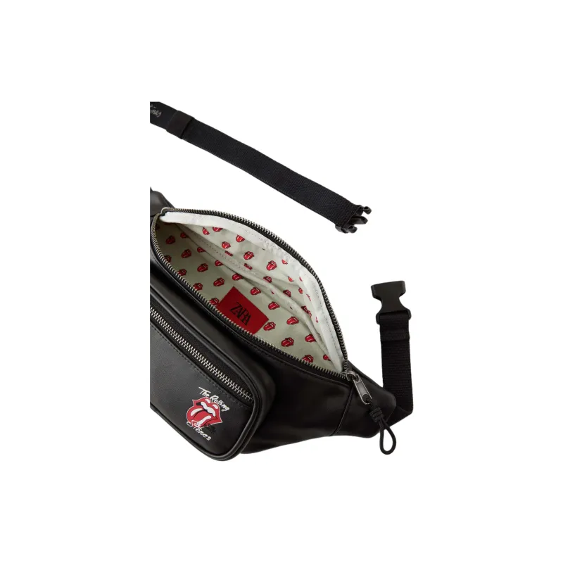 ZARA Polyurethane Fanny Pack Men's Black-4