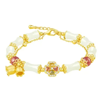 SGE Hetian Jade Bracelets Pale Greenish White Jade Women's