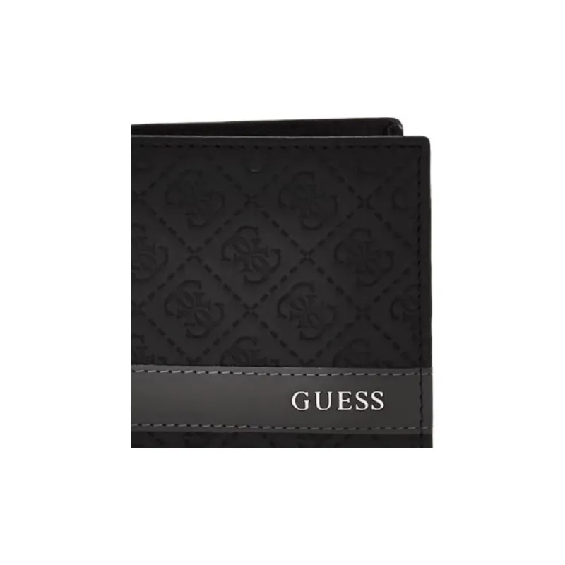 GUESS Genuine Leather Wallet Men's Black-3
