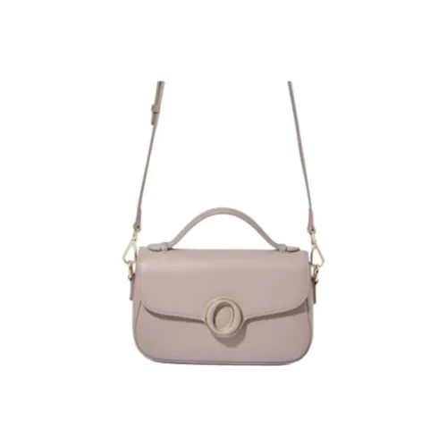 BOB ORE BLUE COLLECTION Cow Leather Shoulder Bag Crossbody Bag Handbag Medium Size Women's Champagne Grey