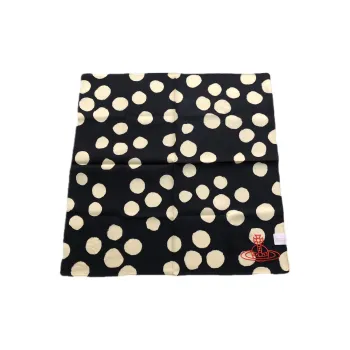 Vivienne Westwood Cotton Fabric Knit Scarves Unisex Black
