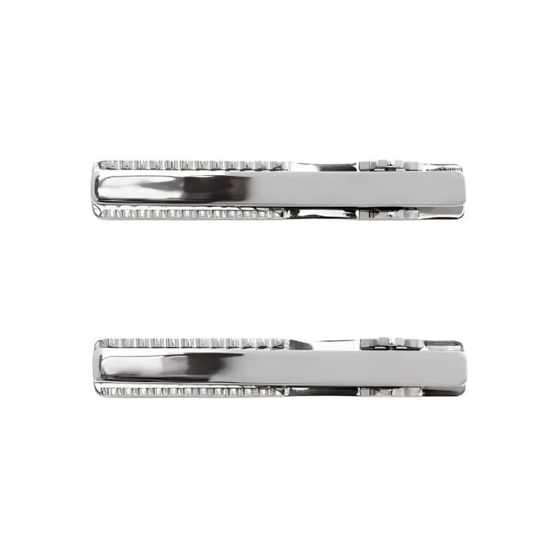 Burberry Brass Palladium-Plated Gold Hair Clips Women's Silver-2