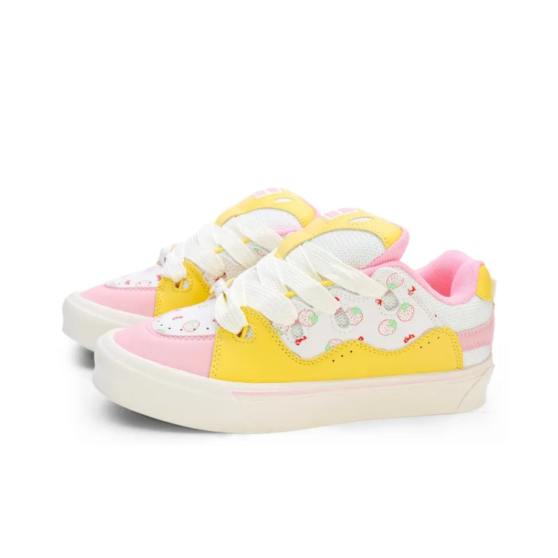 GLO BULL Coverage Wear Resistant Lightweight Breathable Slip Resistant Low Top Skateboard Shoes Unisex Beige Pink-2
