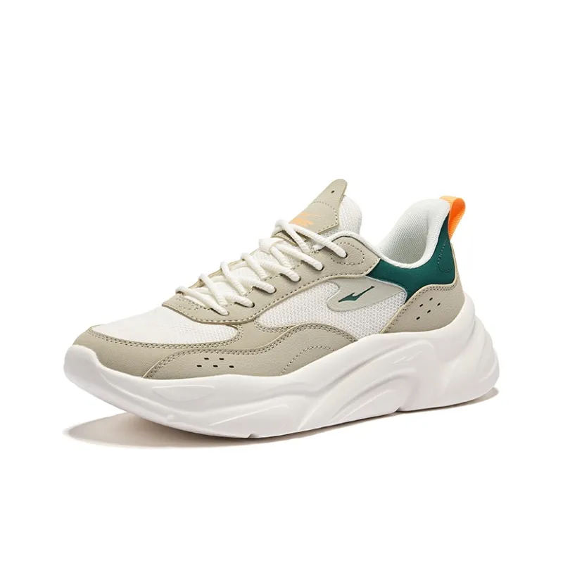 Erke Casual Shoes Men Low Top Microcrystalline White Mist Gray-2