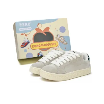 Anime Story Anti Slip Wear Resistant Lightweight Breathable Low Top Skateboard Shoes Women's Gray Blue Box Included