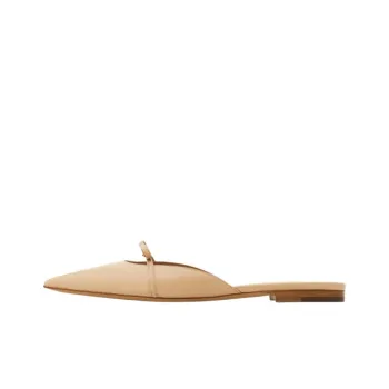 FERRAGAMO Slip Resistant Closed Toe Slippers Women's Beige